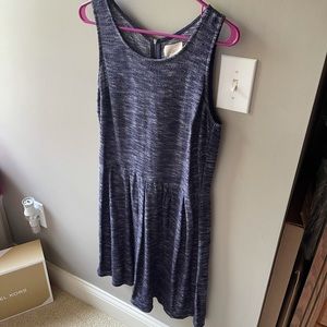 LOFT Navy A Line Knee Length Work Dress